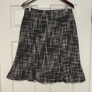 Jessica black and white tweed bouclé skirt Size 12